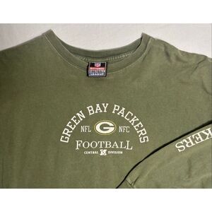 Vintage Y2K Green Bay Packers Central Division Ling Sleeve T-Shirt Large NFL